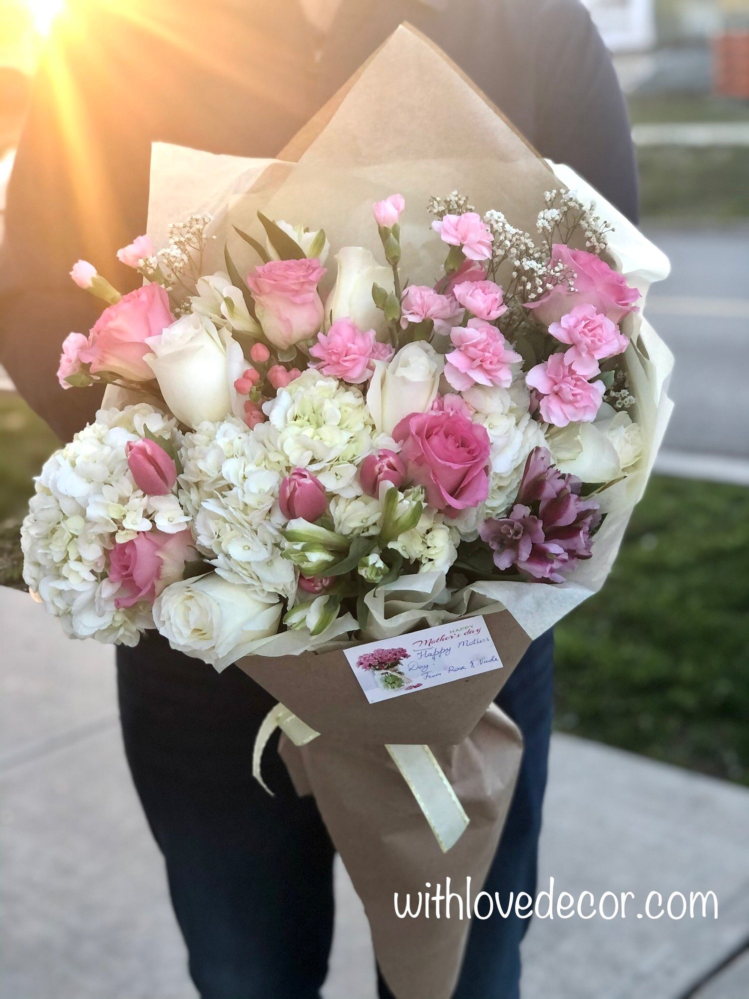 Hand crafted bouquet made by Aurora Florist