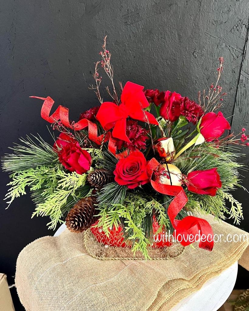 Rudolph The Red Rose Arrangement 🦌