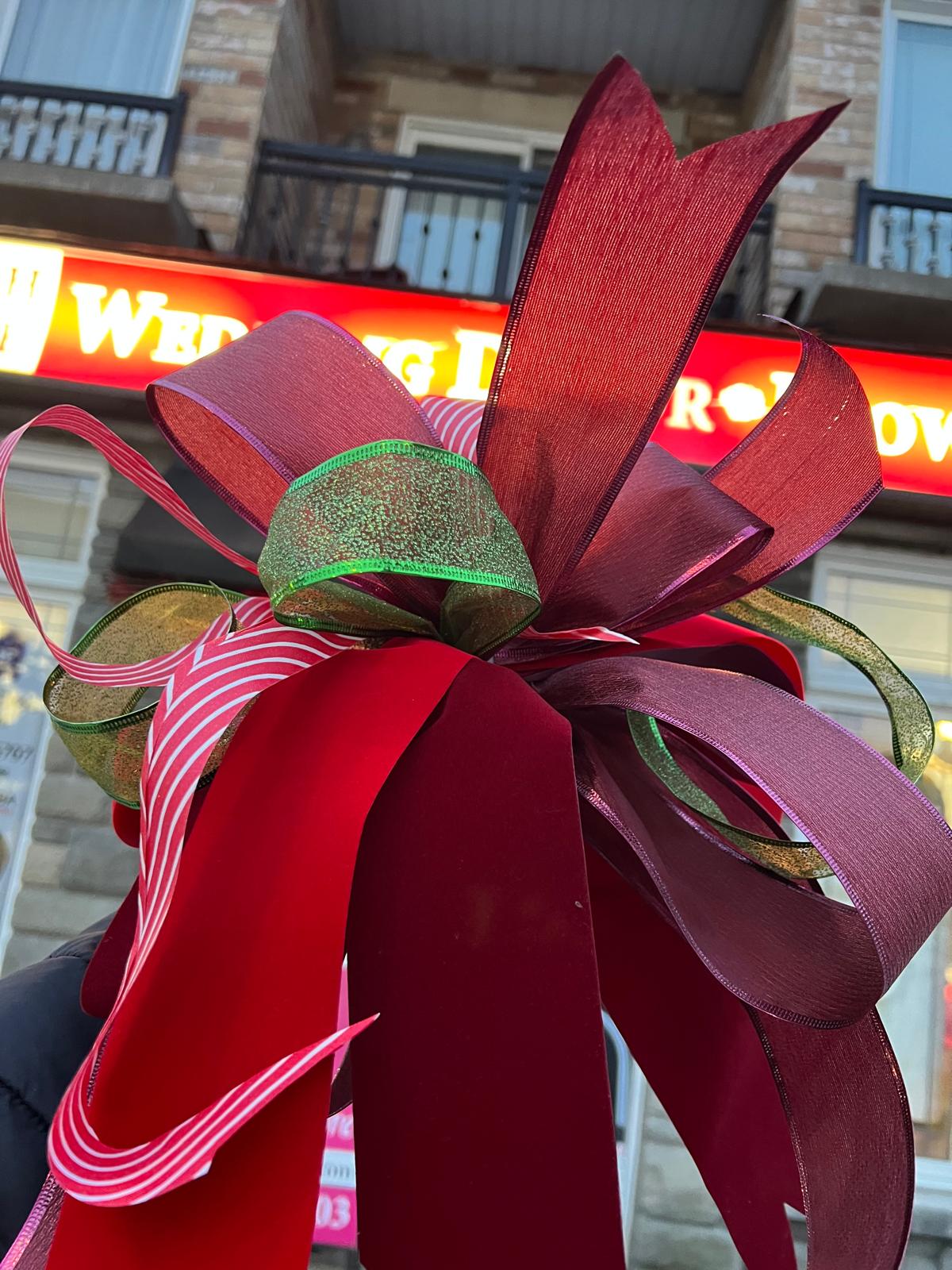 Holiday Band of Ribbons Bow